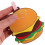 4-pakning hamburgerformede PVC-bagasjelapper 5
