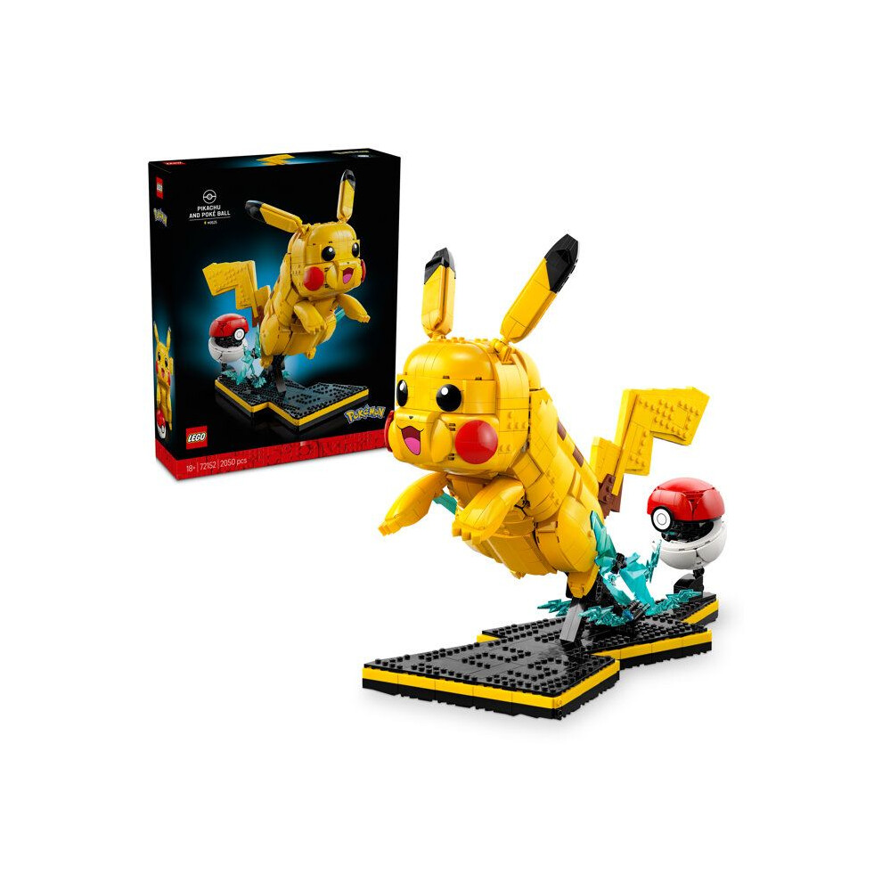 LEGO Pokémon Pikachu and Poké Ball 72152 | Set for Adults, Model Kit with Posable Anime Figure, Dynamic Display Stand, DIY Room or Desk Decor, Gaming Gift, 2050 Pieces - Image 20