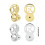 Set of 4 Earring Backs Replacement Earring Plugs-white gold 4