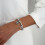 Robustes Armband aus Legierung und Acryl, schwarzer 2