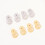 Set of 4 Earring Backs Replacement Earring Plugs-white gold 7