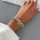 Robustes Armband aus Legierung und Acryl, schwarzer 6