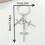 Sturdy Metal Crucifix Keychain Decorated with Sparkling 3