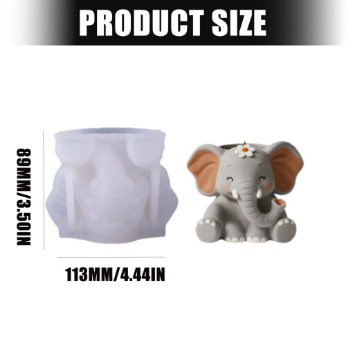 Moule en Silicone polyvalent avec des motifs d'éléphant, pour 2