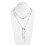 Collier chaîne superposée inspiré de la fleur de-03 blanc k 7497 6
