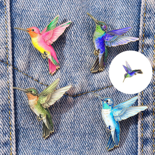 Καρφίτσα καρφίτσας Hummingbird Enamel – Κράμα, 33mm 1