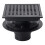 Stainless Steel Floor Drain Replacement Square-Black 15cm 1
