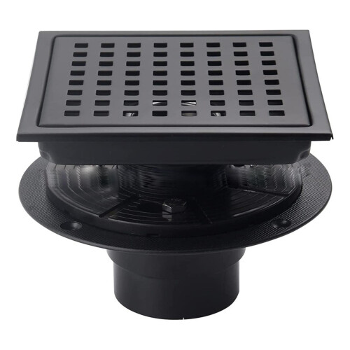 Stainless Steel Floor Drain Replacement Square-Black 15cm