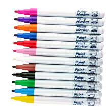 Set of 12 Color Water Based Ceramic Paint Markers For Artistic