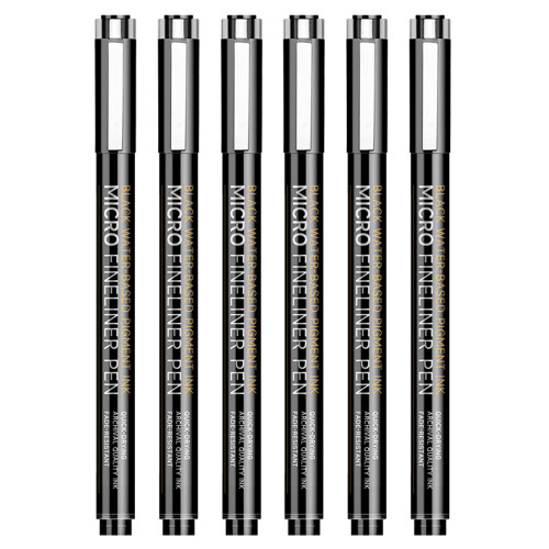 Professional Fine Liner Waterproof Drawing Pen For-6 sticks