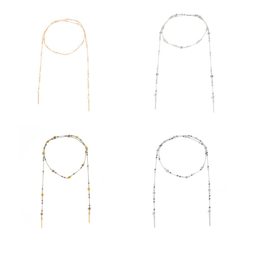 Collier superposé chic avec perles-03 or ancien 7497 1