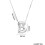 Bubble Letter Necklace Silver Gold Initial Pendant 2