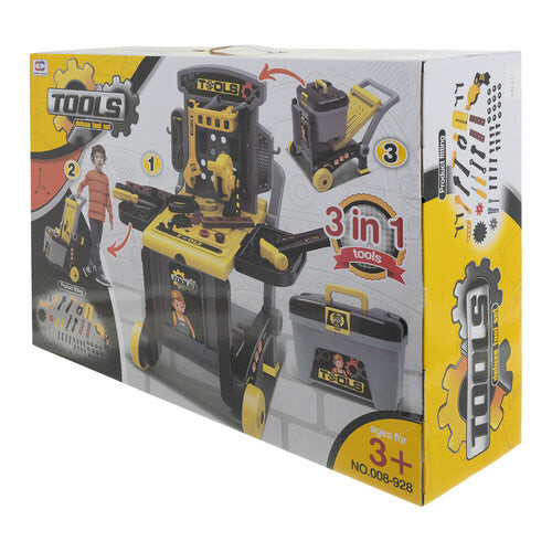3-in-1 Kids Toy Workshop Set, 59-Piece Tool Kit 2