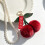 Cherry Pendant Keychain Stylish Fruit Charm- Red 6