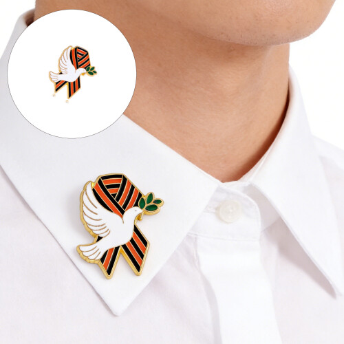 Belle broche de colombes de la paix en émail, accessoire de mode 1