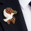 Belle broche de colombes de la paix en émail, accessoire de mode 6
