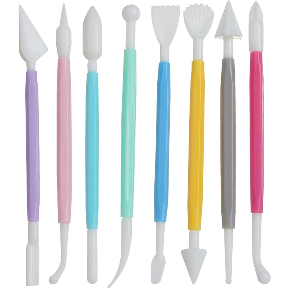 Fondant Tools, 8 Pcs Cake Decorating Tools Icing Sugar Clay Tools Sculpting Cake Modelling Tools