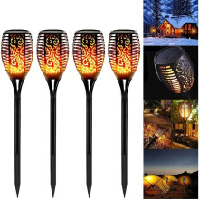 Garden Torch Light, 4 Pack LED Solar Flame Torch Lights Waterproof IP65 Garden Torch Lamp Decor for Garden/Paths/Yard