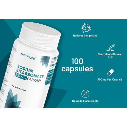 Purosure Sodium Bicarbonate 500mg Capsules 100pk 2