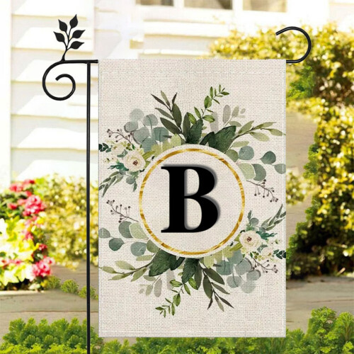 Linen garden flag. Double-layered. Double-sided lettering. 1