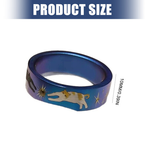 Charming Kitten Jumping Patterned Ring Crafted From High Quality 2