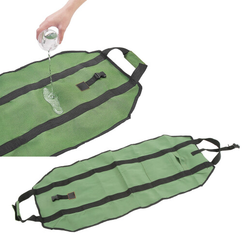 Green Canvas Wood Carrier with Pocket