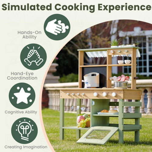 Robud Grass Green Outdoor Play Kitchen 2