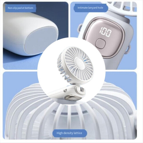 Faltbarer digitaler Handventilator. 3600 mAh. Mini-Desktop-Ventilator. 2