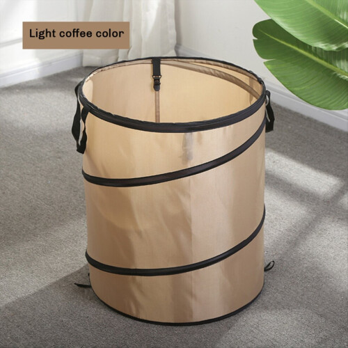 Foldable laundry basket. Portable lawn and leaf waste bag. 1