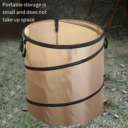 Foldable laundry basket. Portable lawn and leaf waste bag. 2