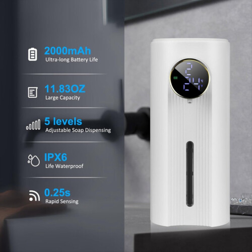 Automatic soap dispenser. Foaming, touchless automatic dish soap dispenser. C 1