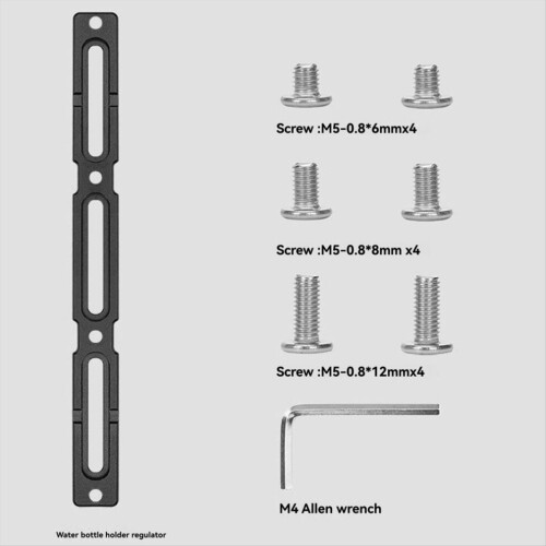Bicycle bottle cage adapter. Adjustable bracket for water bottle cages. Long version. 2
