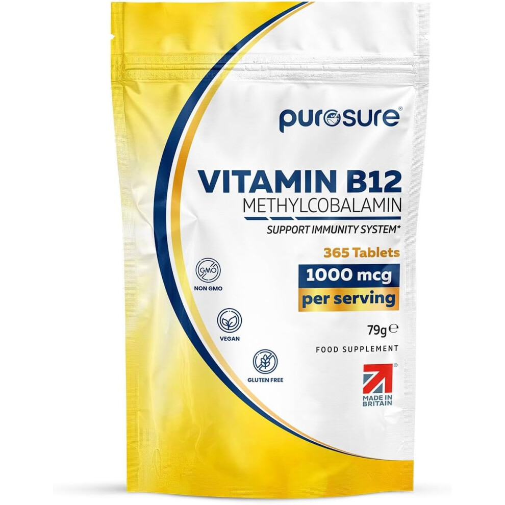 Photos - Vitamins & Minerals Purosure Vitamin B12 1000mcg 365 Tablets Tiredness