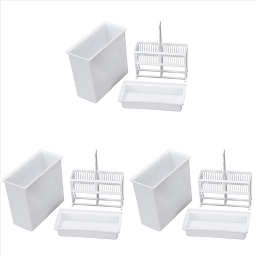 2 in 1 White 24-Piece Microscope Slide Staining Rack Set 2