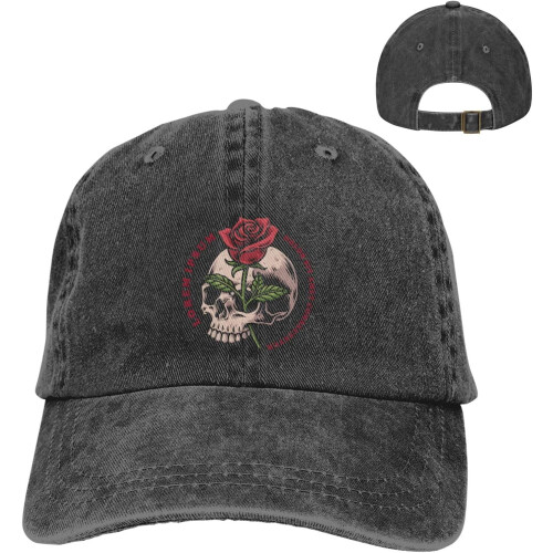 Καπέλο μπέιζμπολ Skull & Rose Denim – Ρυθμιζόμενο Unisex Καπέλο 2