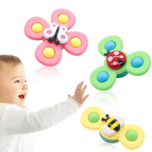 3-pack - Fidget Spinner with suction cup compatible children - Spinning toy multi-colored_Super Gift_Surprise Gift