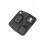 Key shell / Alarm box compatible Toyota - 2 or 3 buttons Blac_Black/Rubber button only (3) 1