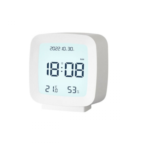 White digital alarm clock Electronic clock WHITE
