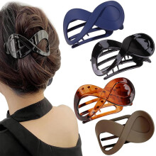 4 pcs French flat hair clips, hair clips_Set 2_Surprise Gift