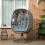 Swivel Egg Chair with Cushions, Foldable 3