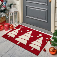 Christmas Rug 23.6x15.7 in Non-Slip Absorbent Door Mat