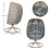Swivel Egg Chair with Cushions, Foldable 2