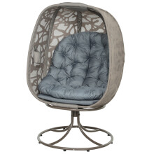 Swivel Egg Chair with Cushions, Foldable