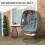 Swivel Egg Chair with Cushions, Foldable 8