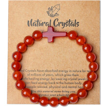 Bracelet croix œil de tigre pour hommes et femmes