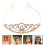 Diadema da donna rosso e oro con cristalli e strass. 1