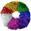 Cheerleading Pom Poms Metallic Foil Plastic Ring 5 Pack 1