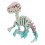 (max, 2) Detailed 3D Printed Raptor Dinosaur Skeleton Figurine with Flexible Joints, Multicolor Display 1