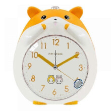 (Yellow) Cartoon-Hamster-Wecker mit Nachtlicht, Schreibtischdeko für Kinder