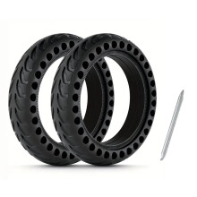 2er-Pack pannensichere 8,5"-Wabenreifen für Xiaomi M365 Scooter, Schwarz – 2er-Pack Reifen + 1 Werkzeug